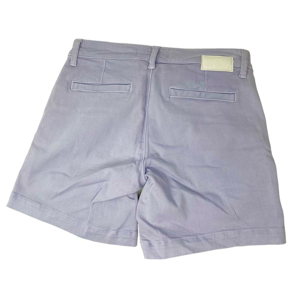 Mavi Light Purple Flat Front Mid Rise Shorts Stretch Women's Size 27 NWT - Picture 2 of 11